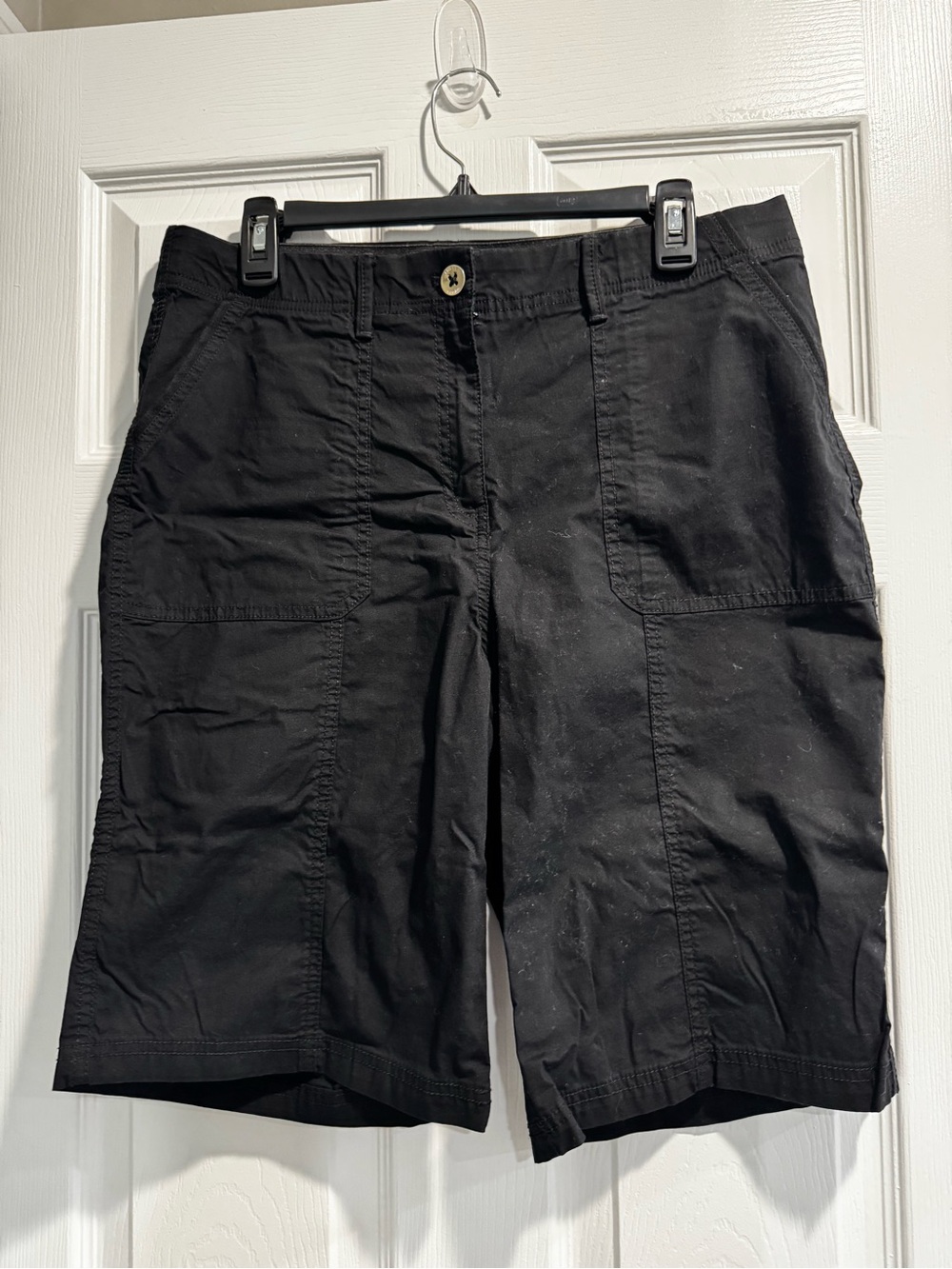 Chico's Black Utility Bermuda Shorts